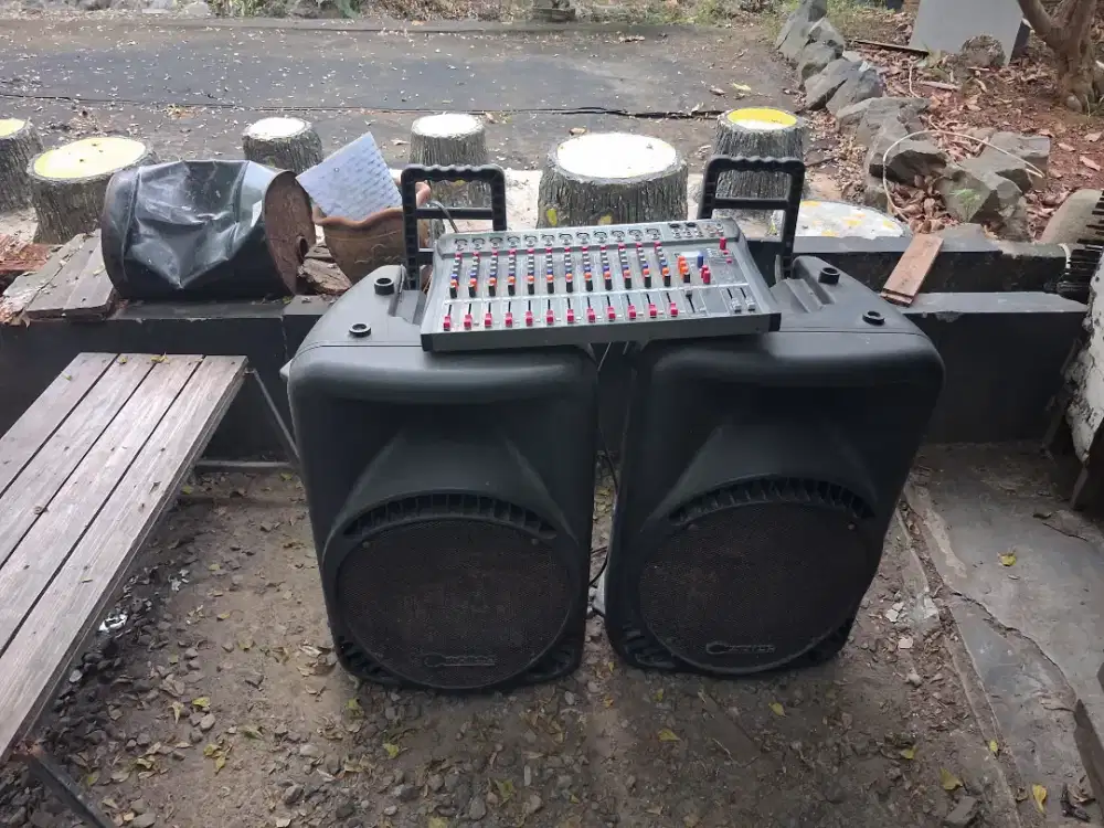 Jual cepet 2 sound carter + MIXER New Baxs Ct 120 s 12 channel