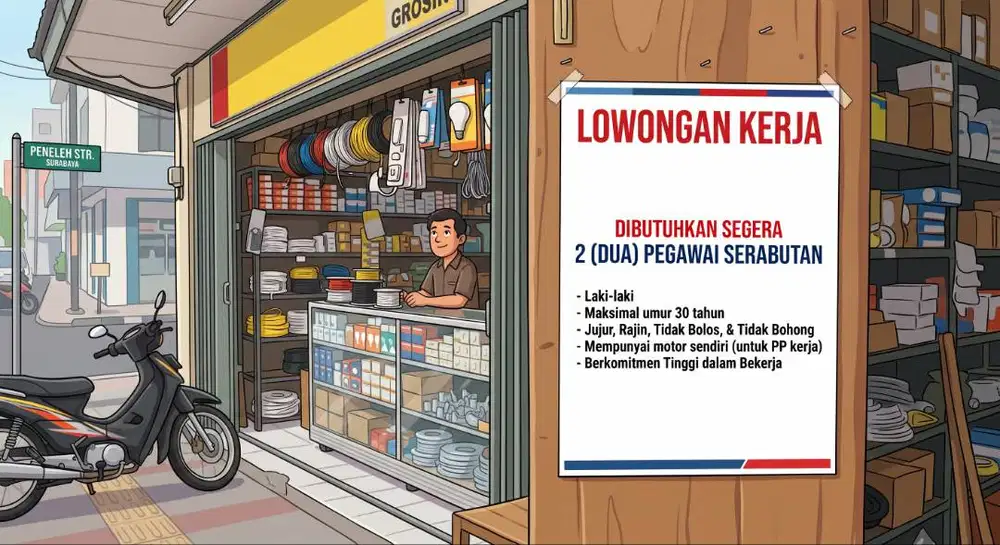 LOWONGAN KERJA: Pegawai Serabutan Toko Listrik Peneleh
