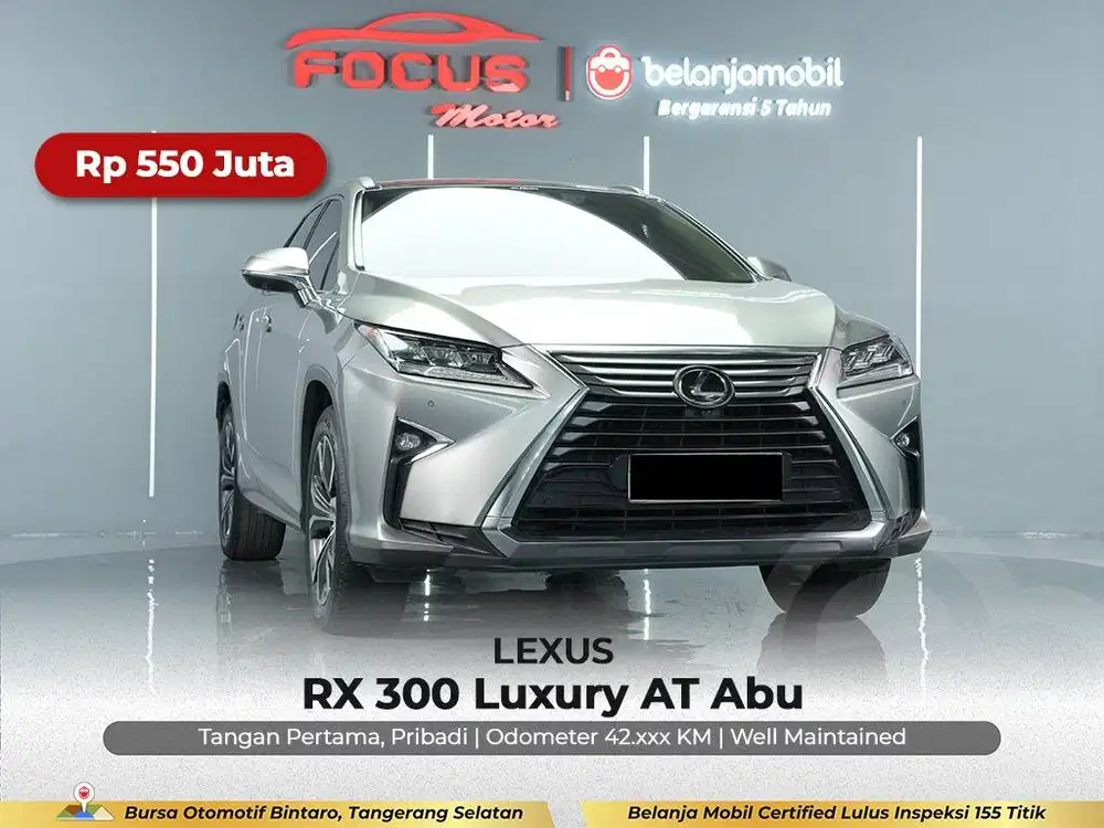 [ KM LOW ] Lexus RX 300 RX300 Luxury AT Abu Metalik NIK 2019/2020