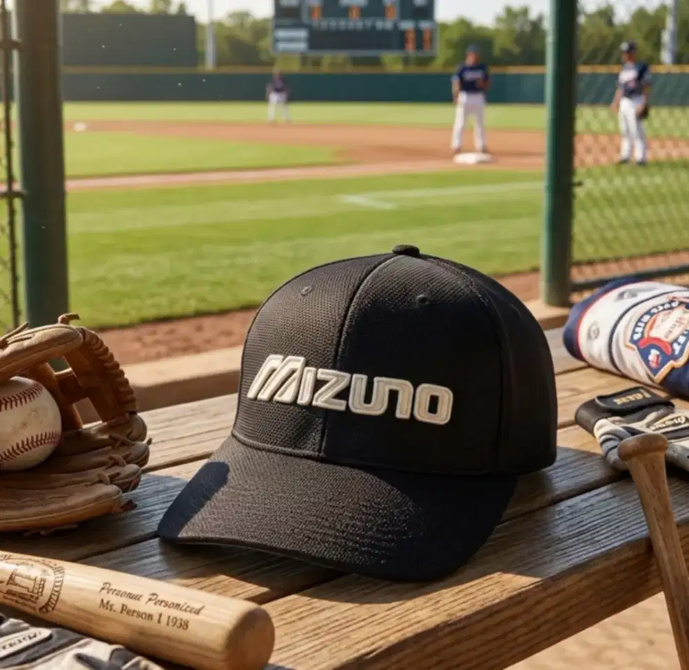 Topi Outdoor Mizuno Original Second Built-up Size L Warna Hitam