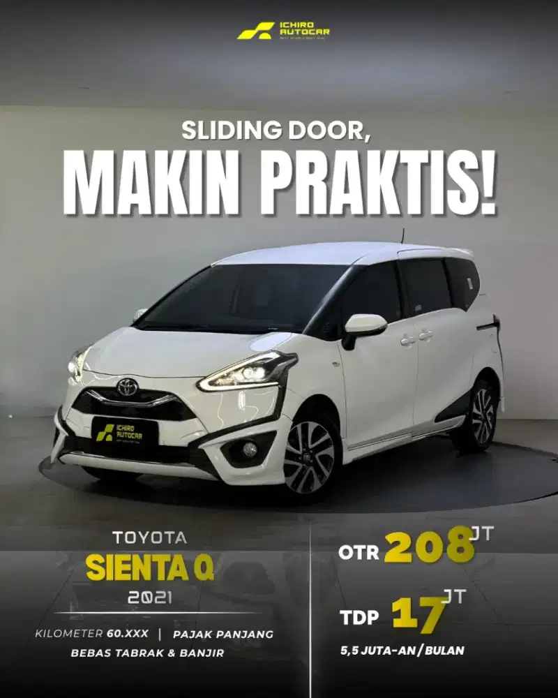 [Pajak Panjang 1.27] TOYOTA SIENTA 1.5 Q 2021