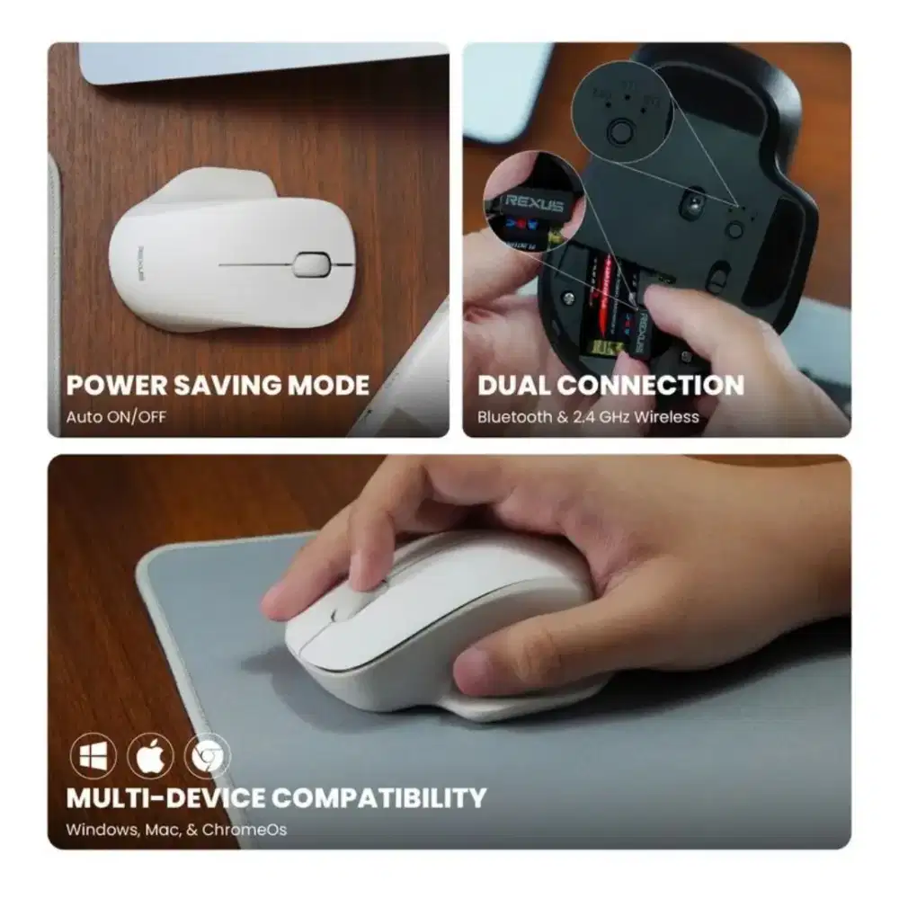 Mouse bluetooth rexus QB300 V2