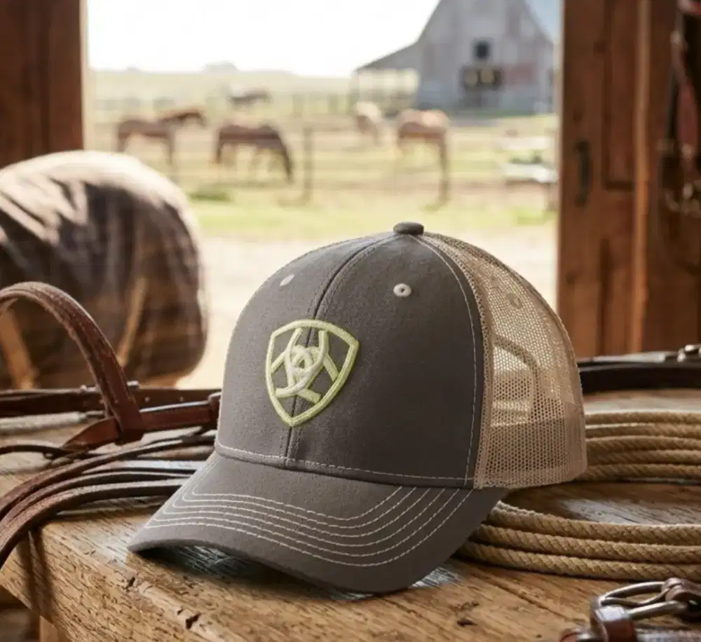 Topi Trucker Remaja Ariat Original Second Warna Abu-abu