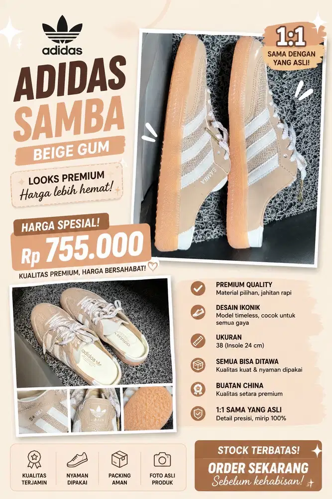 adidas samba insole 24 ukuran 38