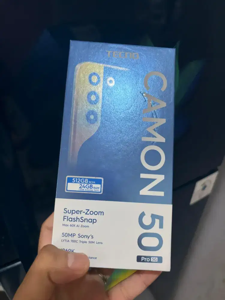 Tecno Camon 50Pro 5G 512+12 GB , mulus 99% ga pernah di pake