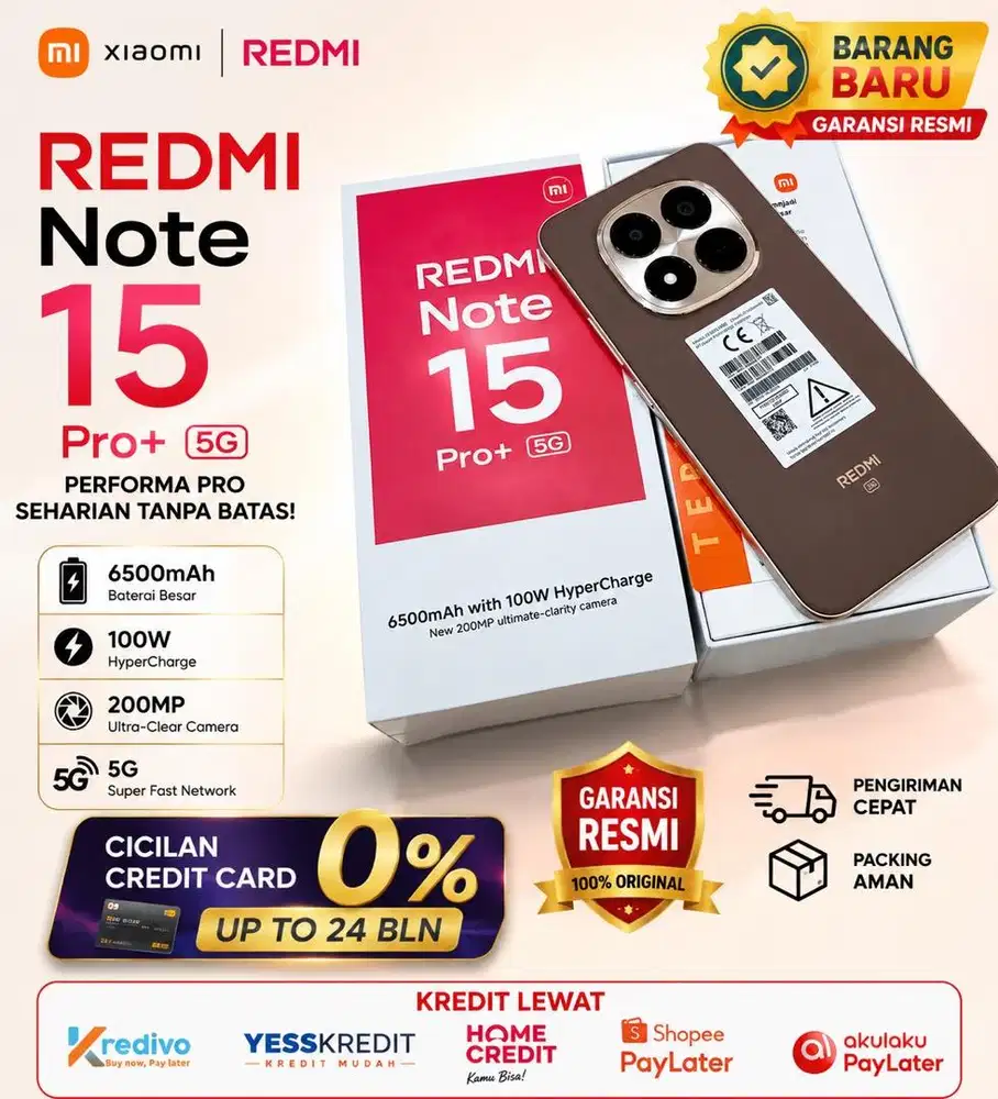 Redmi Note 15 pro plus 5G 8/256 brown (baru)/msi