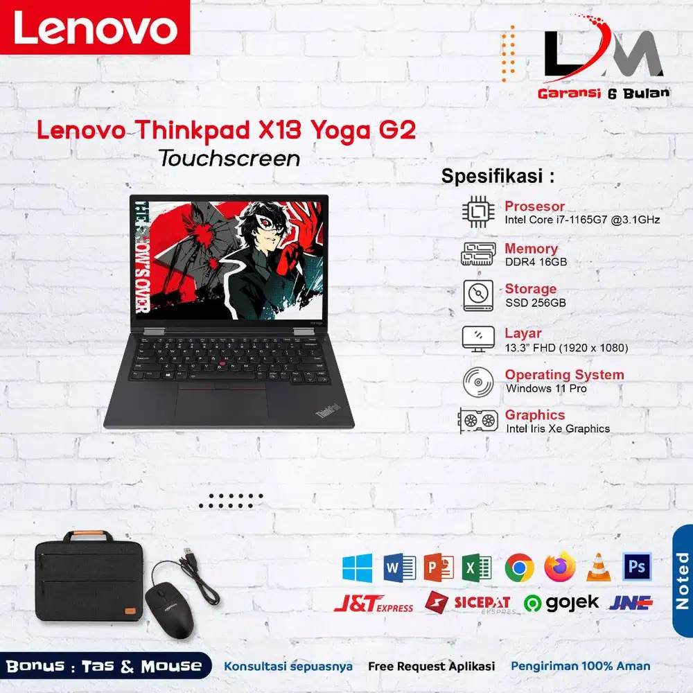 Lenovo Thinkpad X13 Yoga Intel i7-1165G7 Ram 16GB Ssd 256GB 13.3 FHD