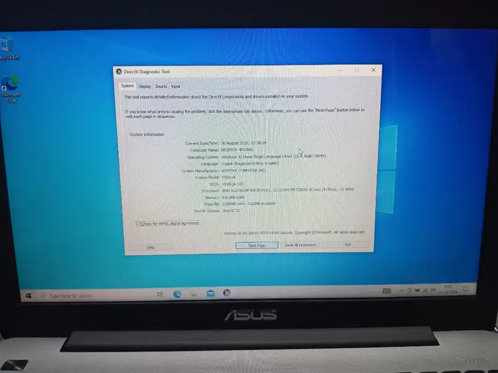 [SECOND] LAPTOP ASUS X555QA