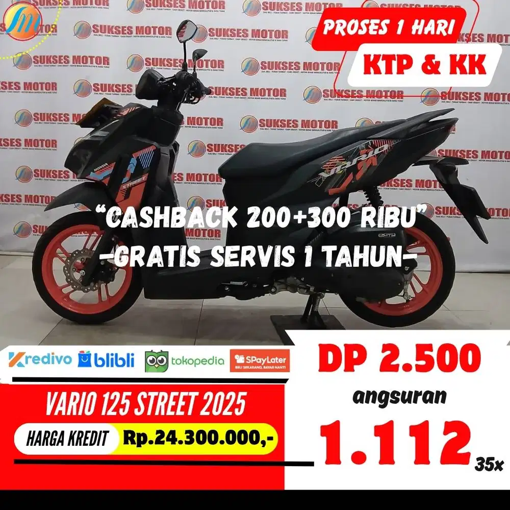 HONDA VARIO 125 STREET 2025 KREDIT DP 2,5JUTA ANGSURAN TERJANGKAU