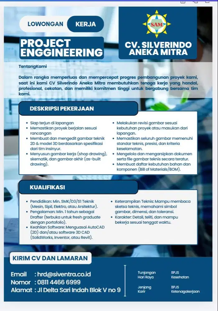 Lowongan Pekerjaan Project Engineering