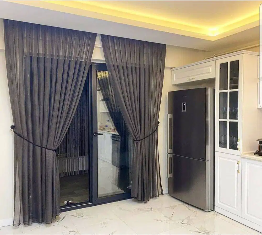 Gorden Vertikal/Vertical Blinds Roll/Roller Krey Wallpaper Dinding 3D