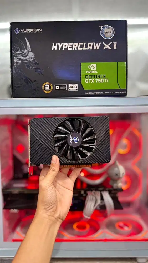 Vga baru gtx 750ti 4gb garansi juni 2027 fullset gajadi pake