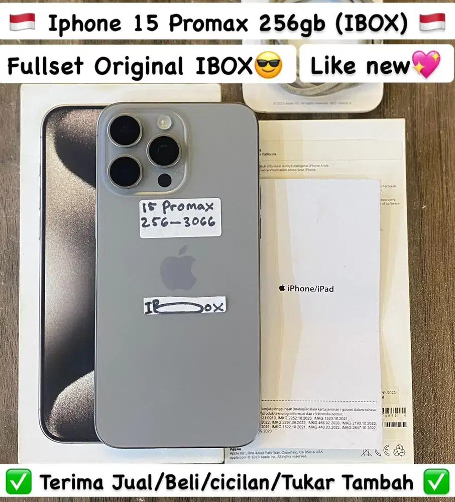 Iphone 15 Promax 256 Gb Natural titanium ibox