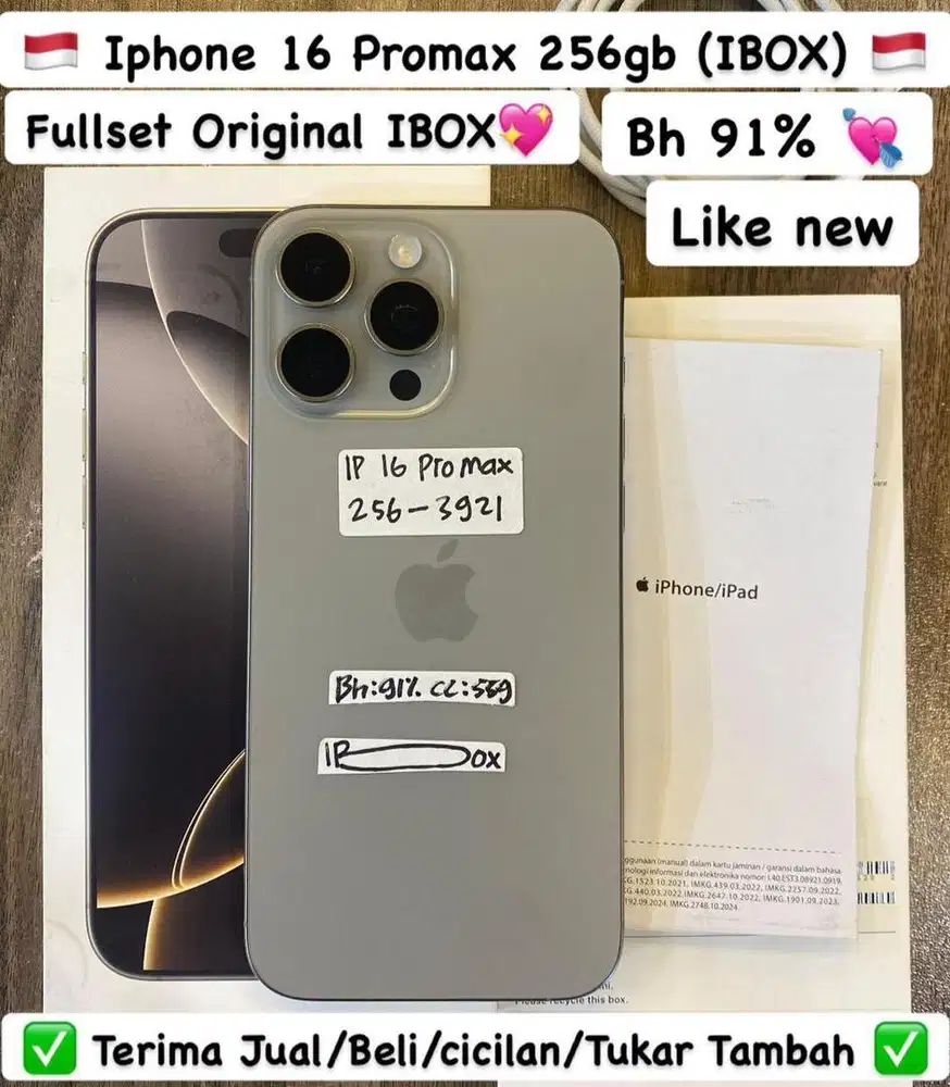 Iphone 16 Promax 256 Gb Natural titanium ibox