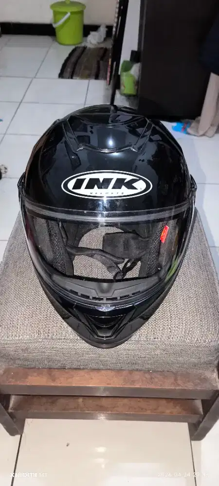 Helm Modular INK TOP GEAR 5.0 Black Glossy Ukuran M