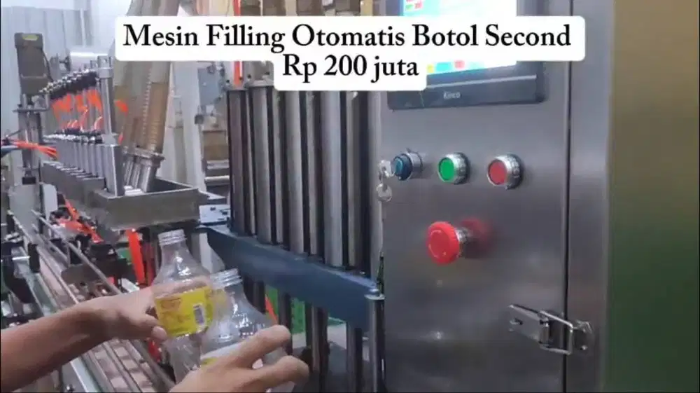 Mesin Filling Minyak Nozel 10 Botol + Kompressor