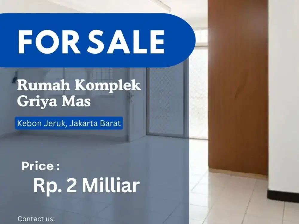 Rumah Siap Huni Lokasi Strategis! Komp. Griya Mas JakBar