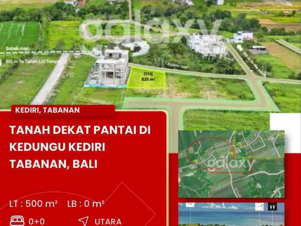 DIJUAL TANAH STRATEGIS DEKAT PANTAI KEDUNGU TABANAN BALI