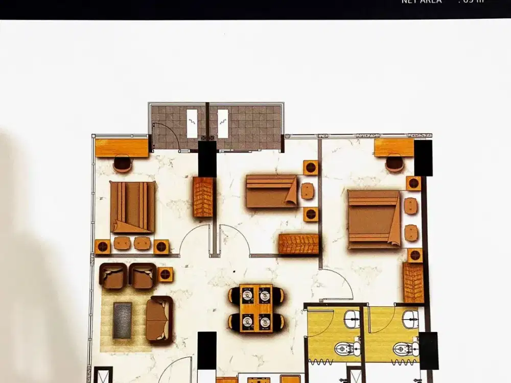 UNIT LANGKA! Dijual apartemen benson 3 bedroom pakuwon mall
