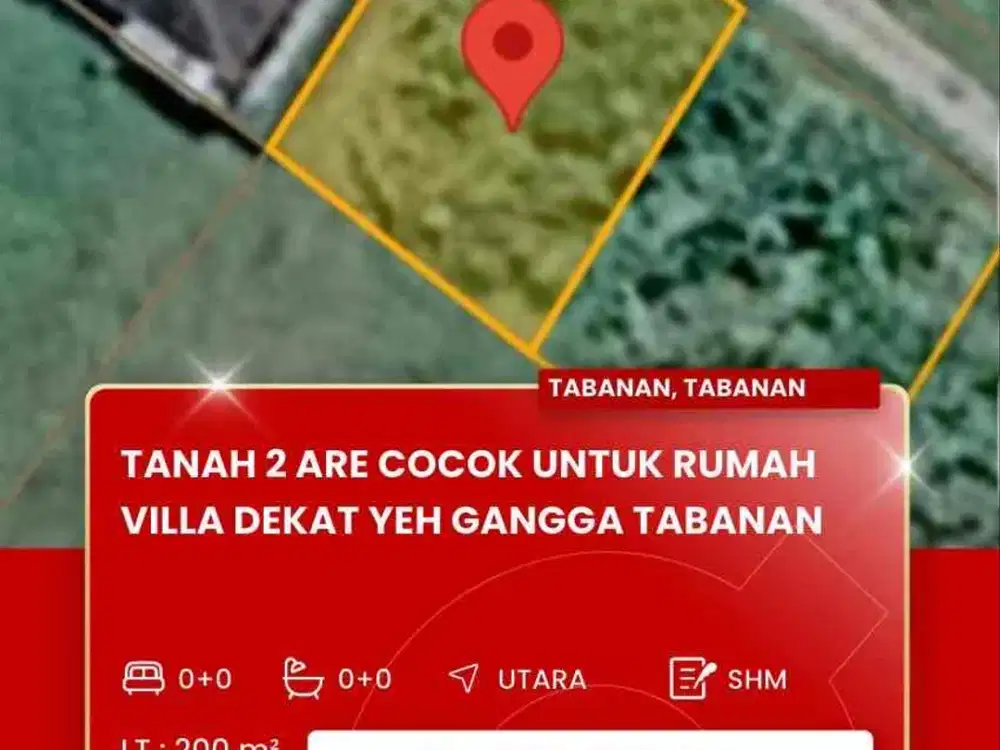 DIJUAL TANAH STRATEGIS DEKAT PANTAI YEH GANGGA TABANAN BALI