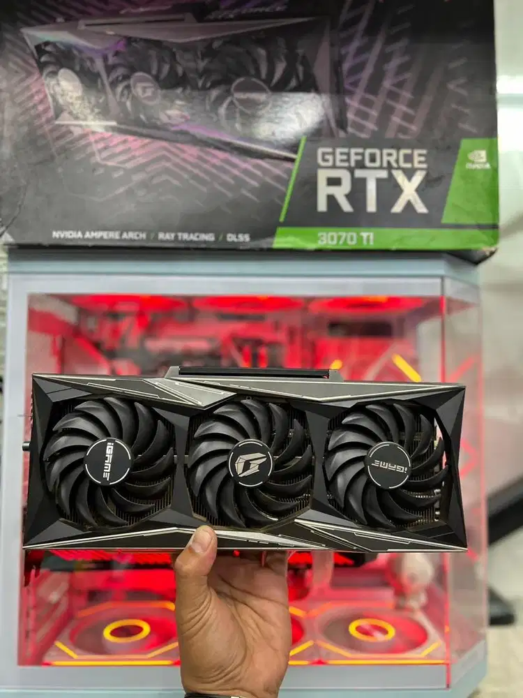VGA PC Colorfull iGame Vulcan RTX 3070Ti 8GB Fullset tgnpertama LCD ON