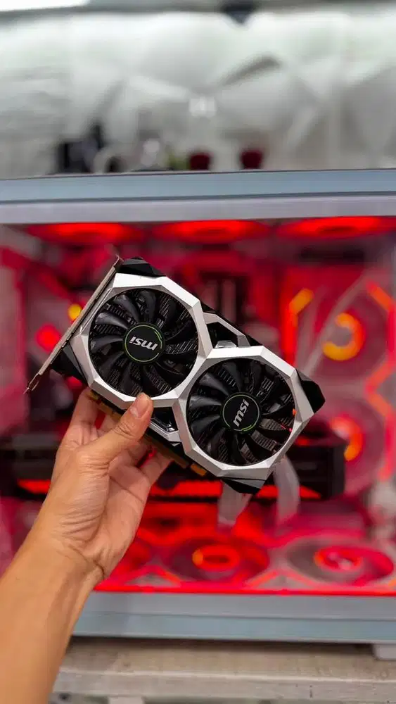 VGA MSI Ventus GTX 1650 4GB DDR6 128Bit Bagus Mulus Dual Fan Normal