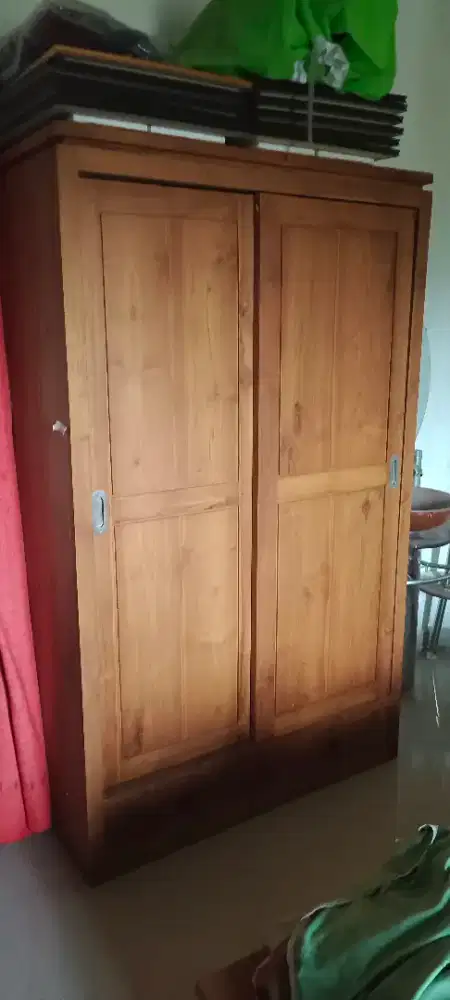 Jual 1 Paket lemari, rak dan dipan kayu jati
