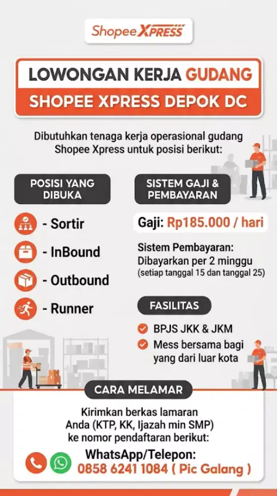 Loker Gudang Shopee Xpress Depok DC