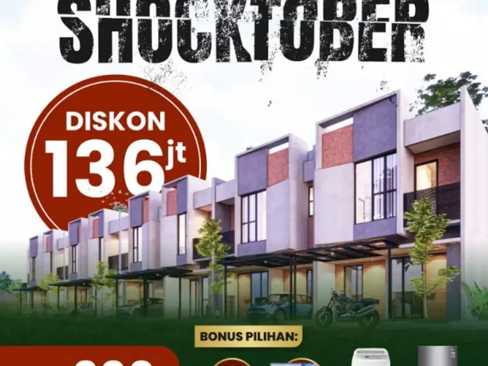Hunian dengan fitur modern smarthome, pinggir jalan raya wibawa mukti