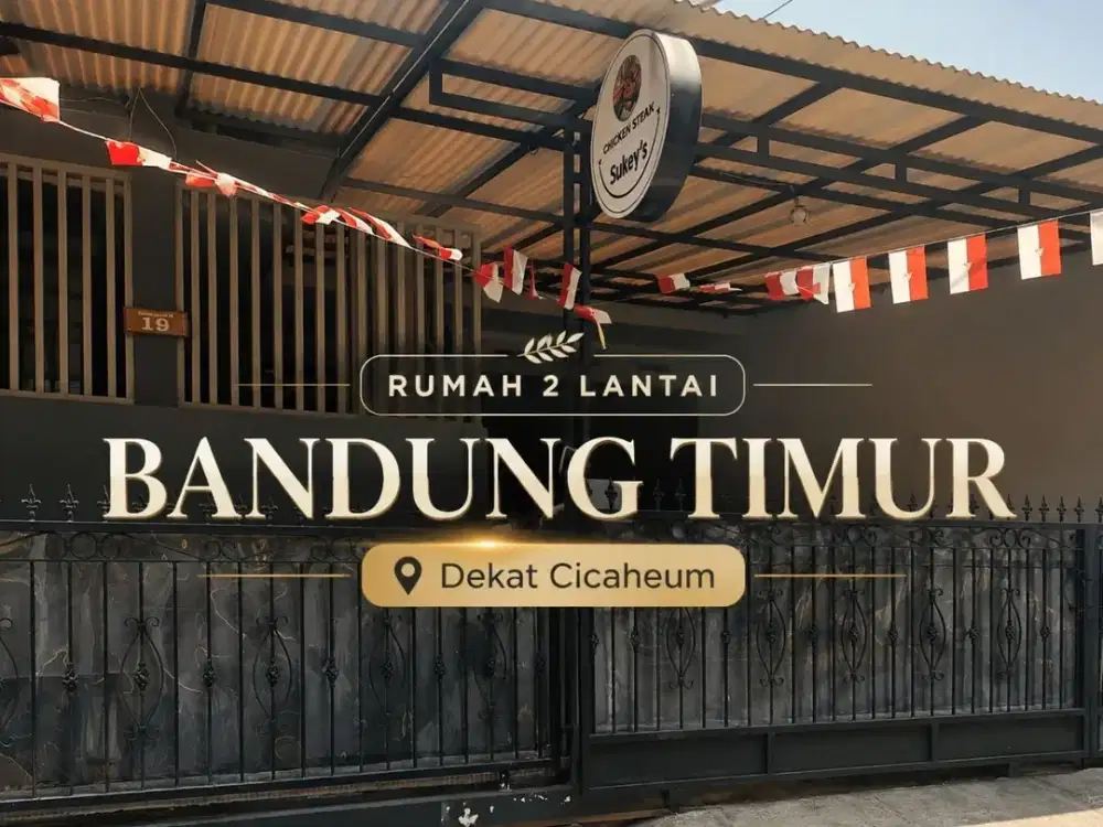Dijual Rumah 2 Lantai Luas, Bandung Timur, Dekat Cicaheum