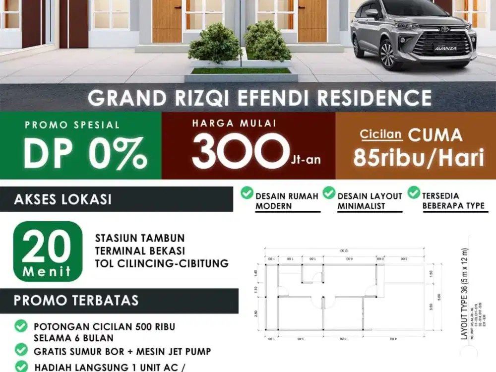 PERUMAHAN & RUKO LOKASI TAMBUN AKSES 15 MENIT KE STASIUN TAMBUN & TOL GABUS