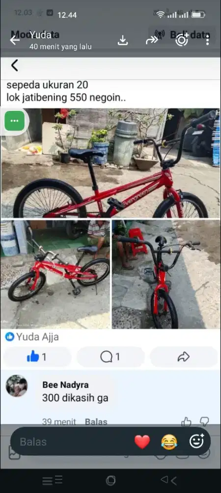 Jual BMX 20 bekas