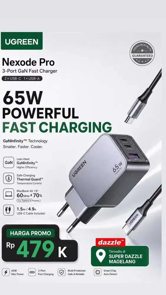Tc ugreen nexode pro gan 65 watt /25871
