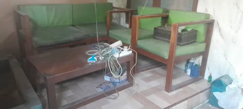 Djual kursi jati set bekas