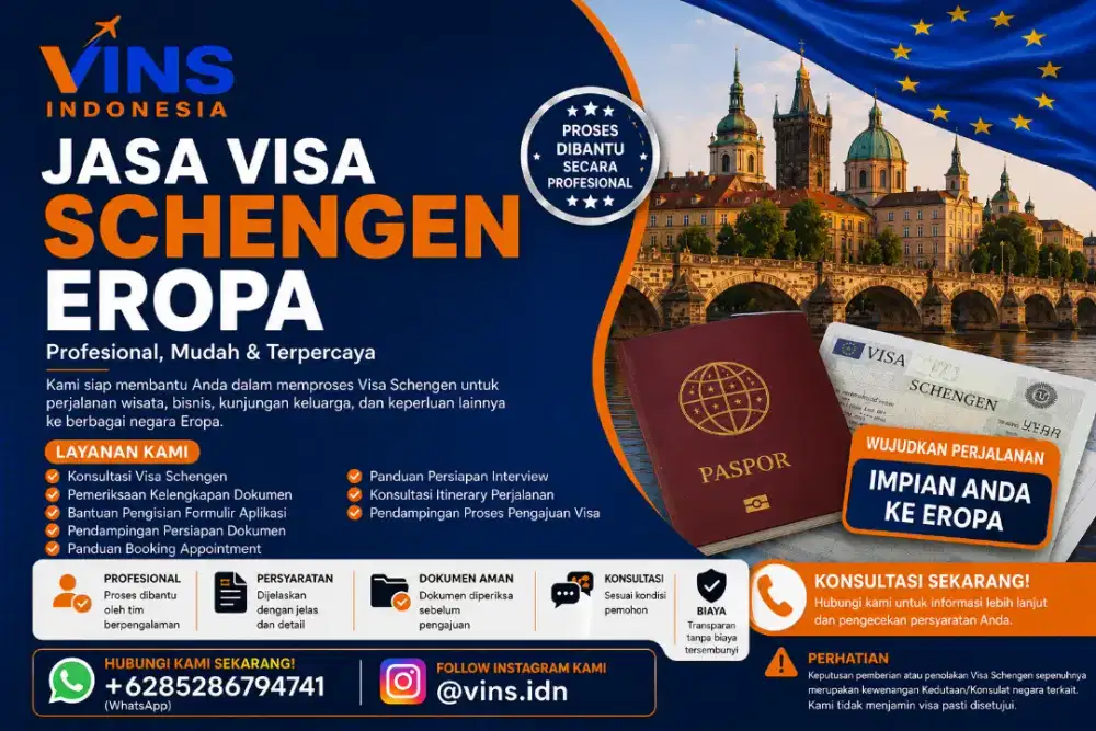 JASA VISA SCHENGEN EROPA | BANTU URUS DOKUMEN & PENGAJUAN VISA