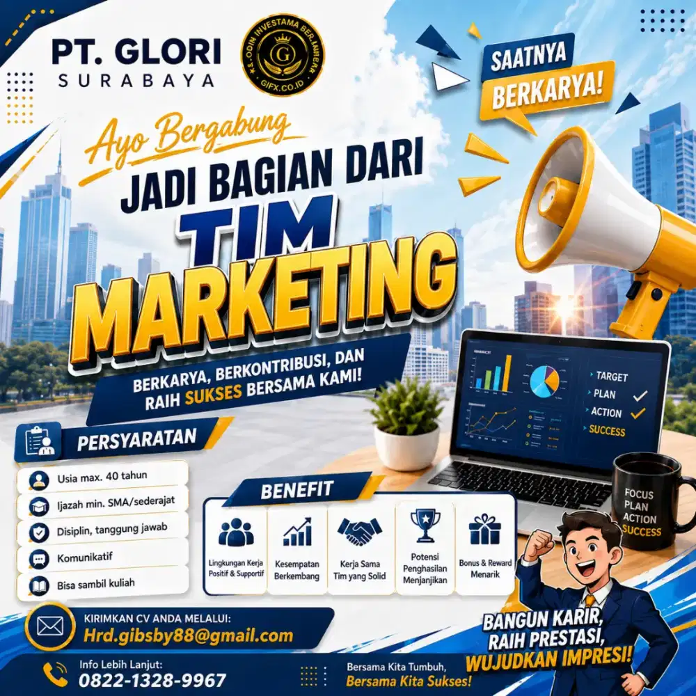 LOWONGAN KERJA – MANAGEMENT TEAM | PT GLORI INVESTAMA BERJANGKA