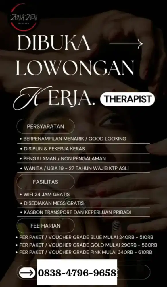 Lowongan kerja therapist