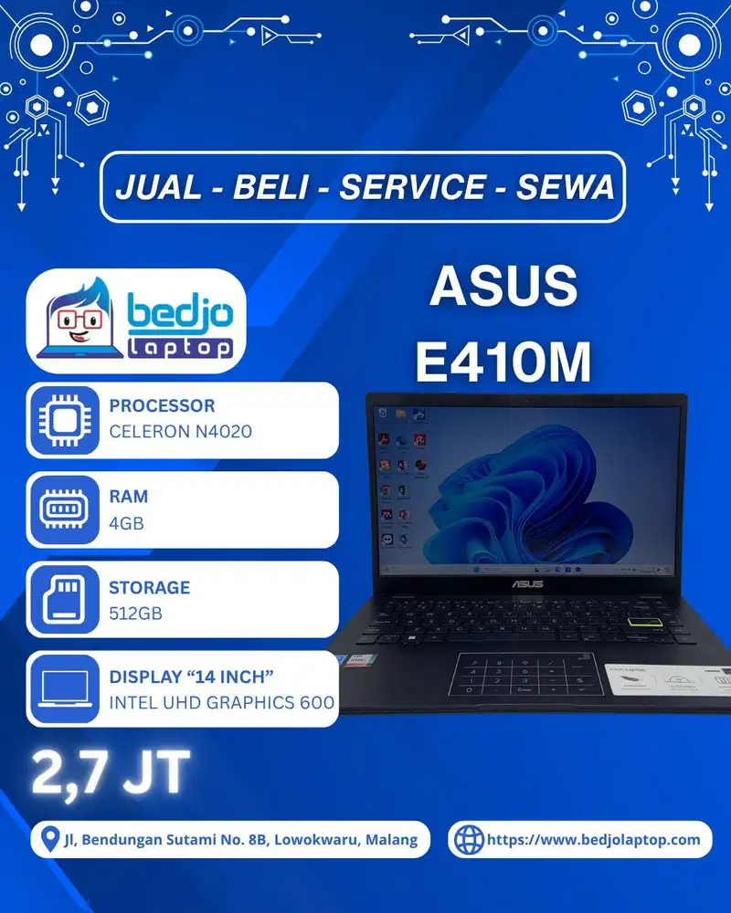SSD 512GB Lega Buat Simpan Banyak File, ASUS E410M