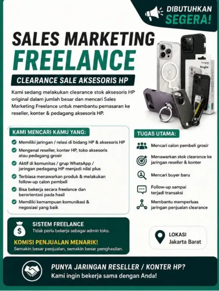 Dicari Freelance Marketing