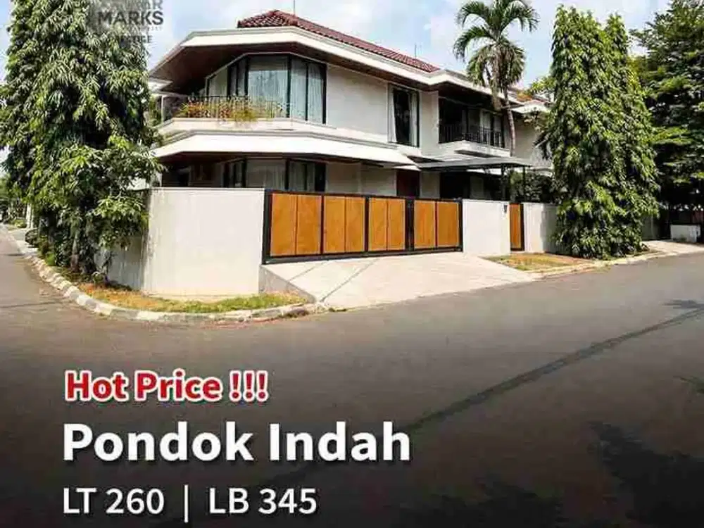 for sale rumah siap huni posisi hook d kawasan pondok indah jakarta selatan