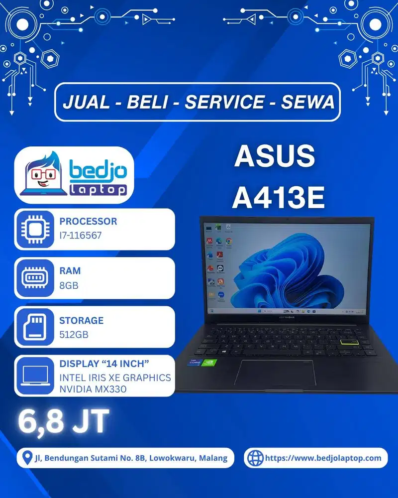 Core i7 Gen 11 dengan Dual Graphics Siap Gas, ASUS A413E.