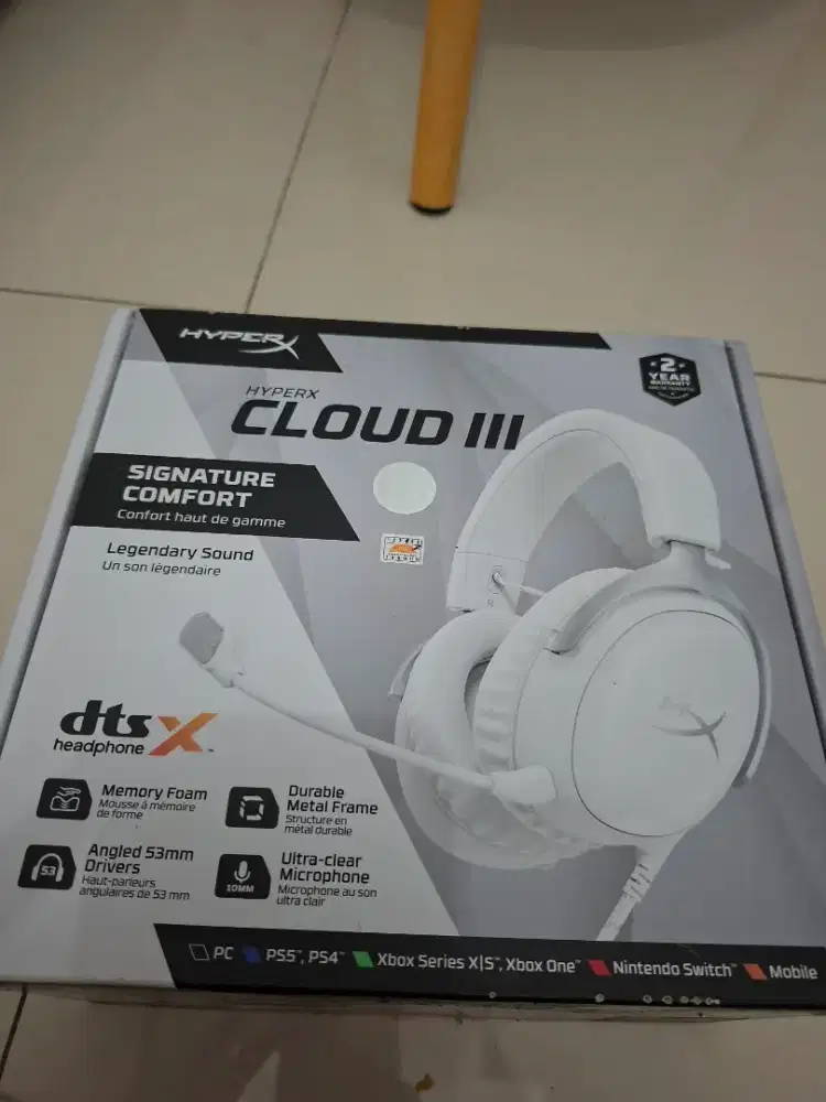 Headphone Hyper X Cloud 3 White