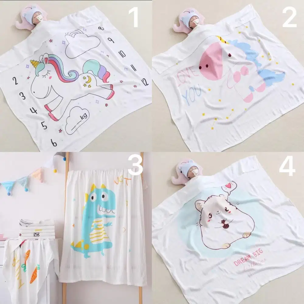 Selimut Bedong Bayi Lembut 110x110cm