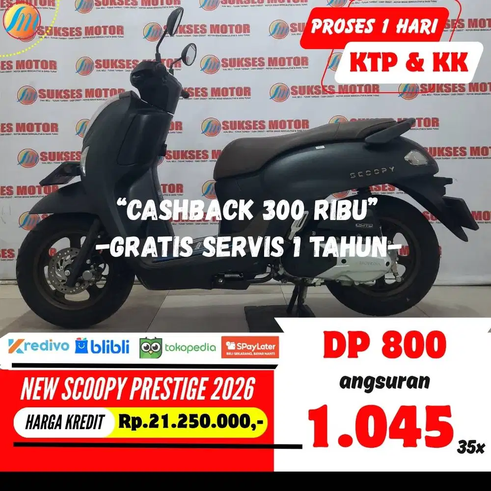 HONDA NEW SCOOPY PRESTIGE 2026 SEKEN KREDIT DP PROMO 800RB BERGARANSI