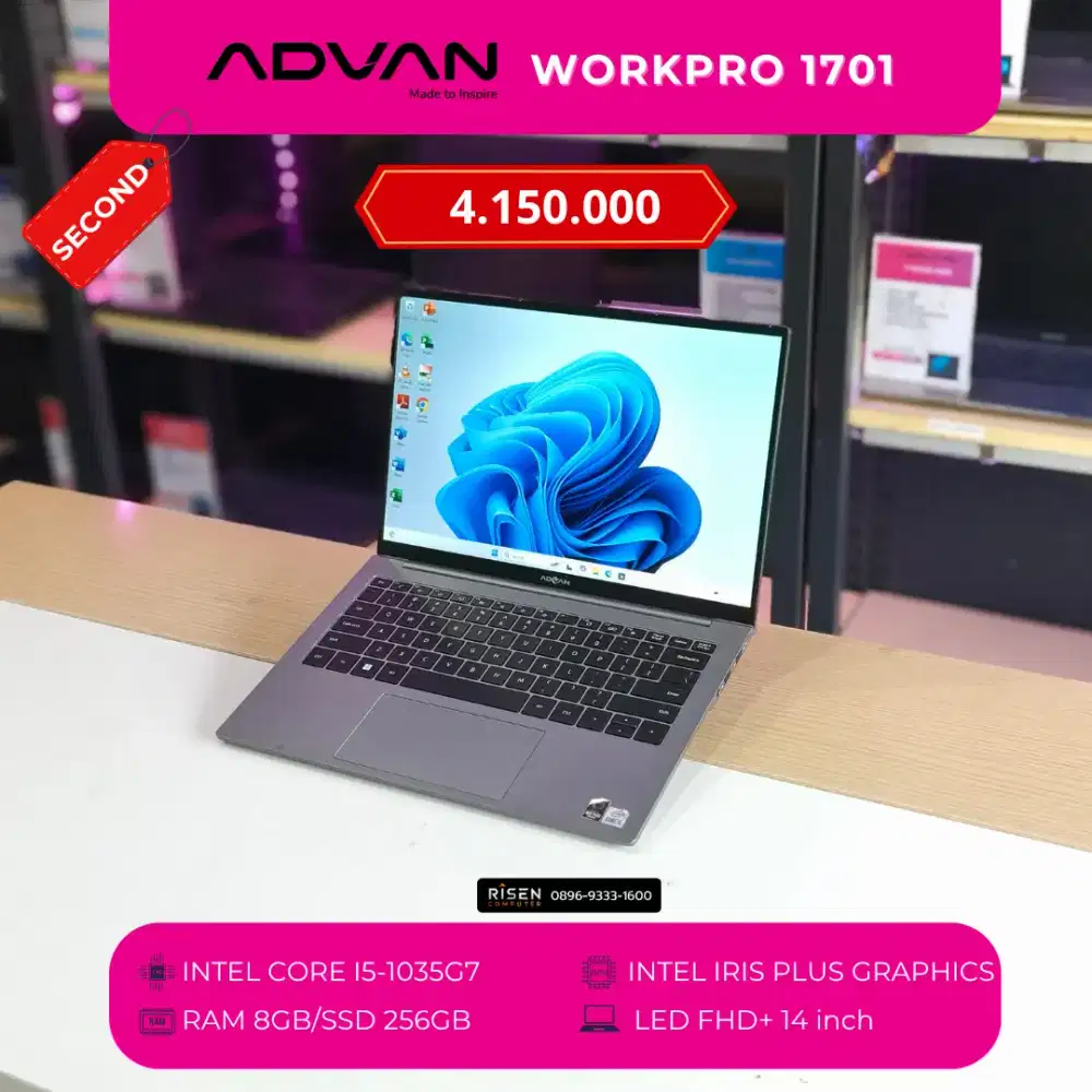ADVAN WORKPRO 1701 Intel Core I5-1035G7 RAM 8GB SSD 256GB FHD+ 14Inch