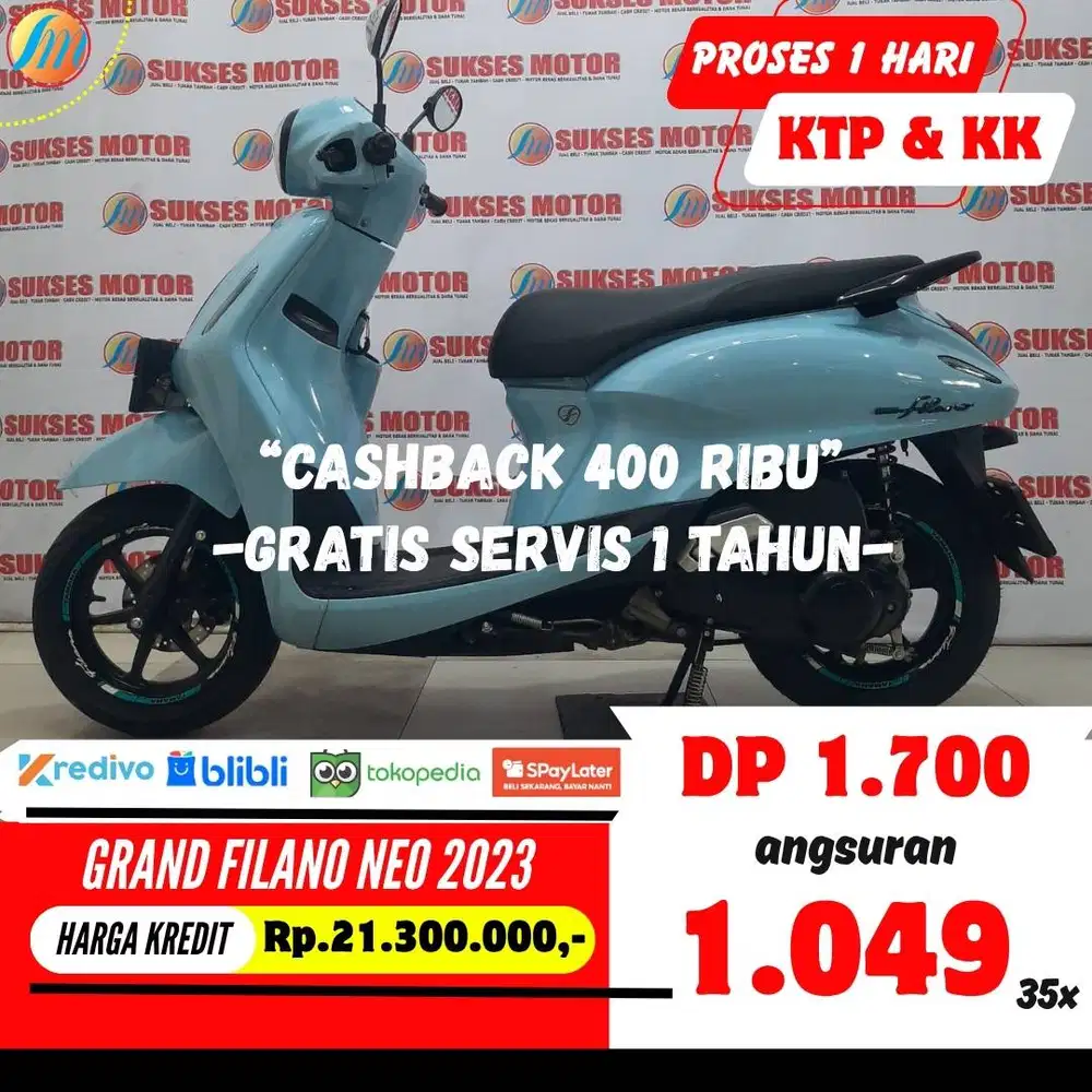 KREDIT MURAH YAMAHA GRAND FILANO NEO 2023 ANGSURAN RENDAH BERGARANSI