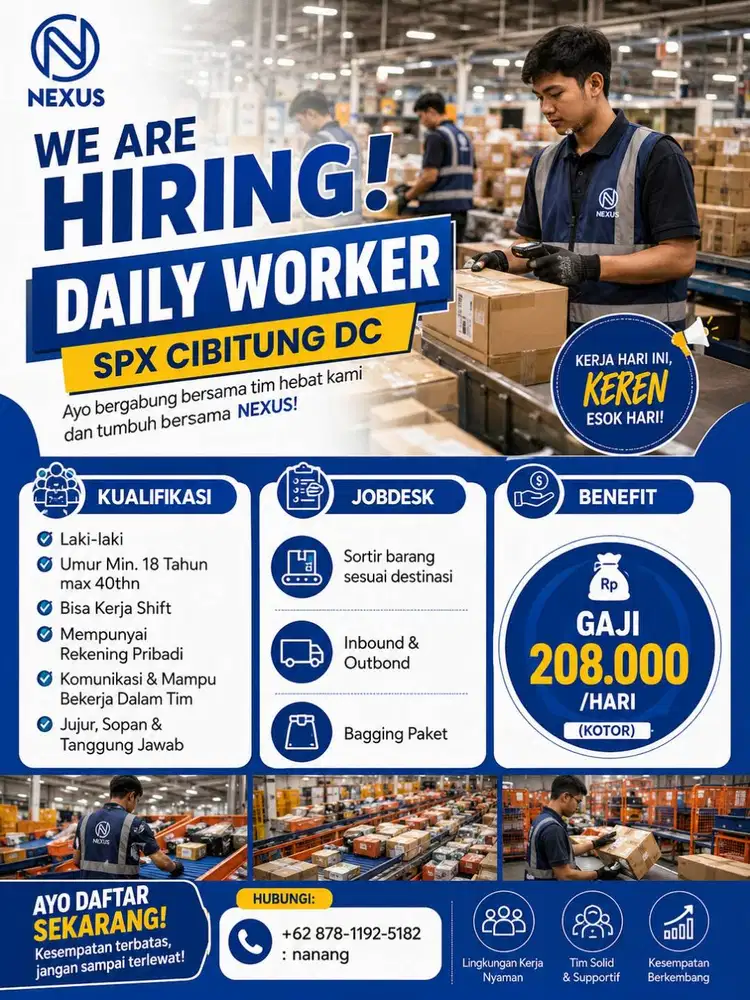 LOWONGAN KERJA CIKARANG BARAT DC
