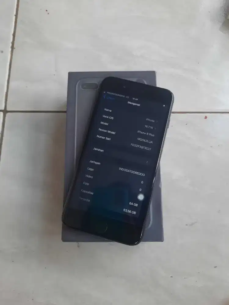 Ip8 plus sinyal all operator iCloud siap reset 
Minus tombol home