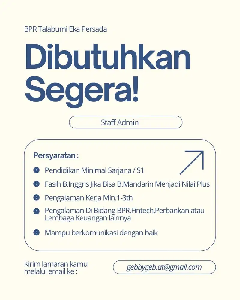 Lowongan Pekerjaan Staff Administrasi