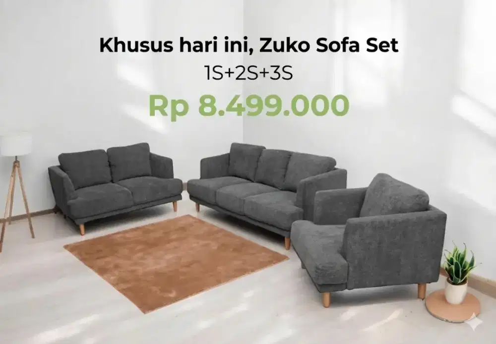 Sofaset Zuko 1S+2S+3S